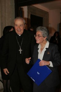 Prof. Maria Letizia Salvi con il Cardinale Achille Silvestrini